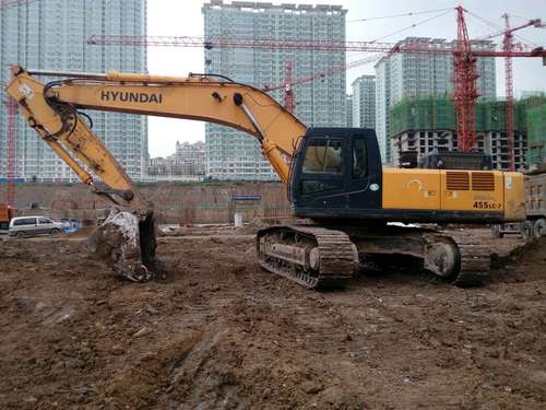 山西出售转让二手5000小时2007年现代R455LC挖掘机