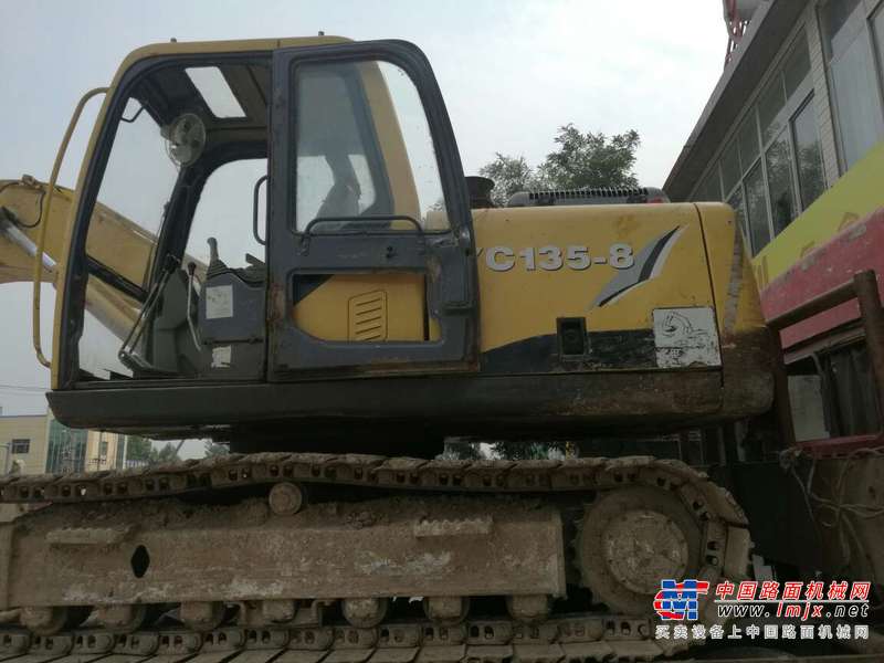 山东出售转让二手7132小时2009年玉柴YC135挖掘机