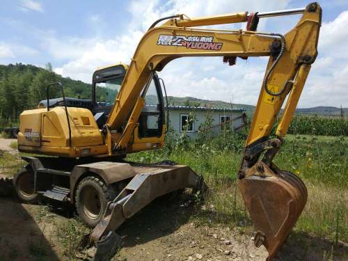 甘肃出售转让二手3500小时2012年愚公机械轮挖WYL75挖掘机