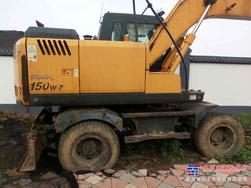 河北出售转让二手9000小时2009年现代轮挖R150W挖掘机