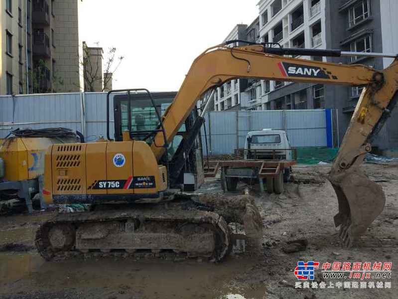 山东出售转让二手200小时2017年三一重工SY75C挖掘机