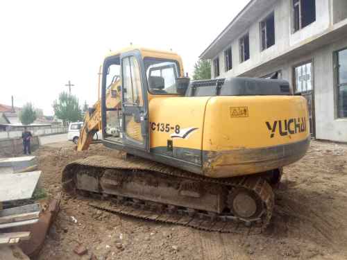 吉林出售转让二手3744小时2014年玉柴YC135挖掘机