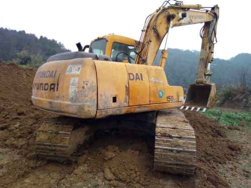 贵州出售转让二手9565小时2007年现代R130LC挖掘机