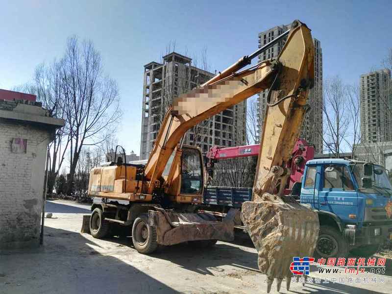 山西出售转让二手10000小时2008年现代轮挖R210W挖掘机