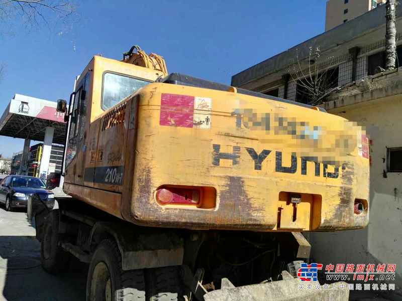 山西出售转让二手10000小时2008年现代轮挖R210W挖掘机