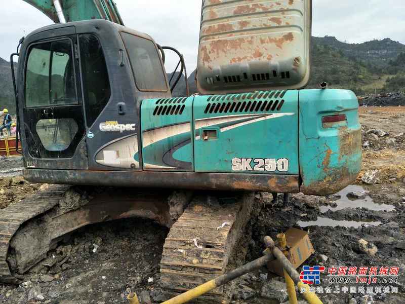 贵州出售转让二手9100小时2007年神钢SK250挖掘机