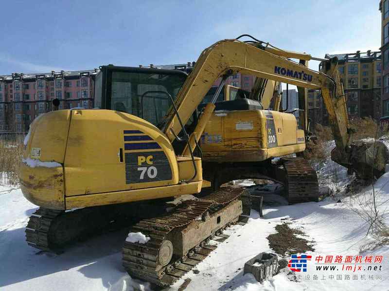 黑龙江出售转让二手7300小时2011年小松PC70挖掘机