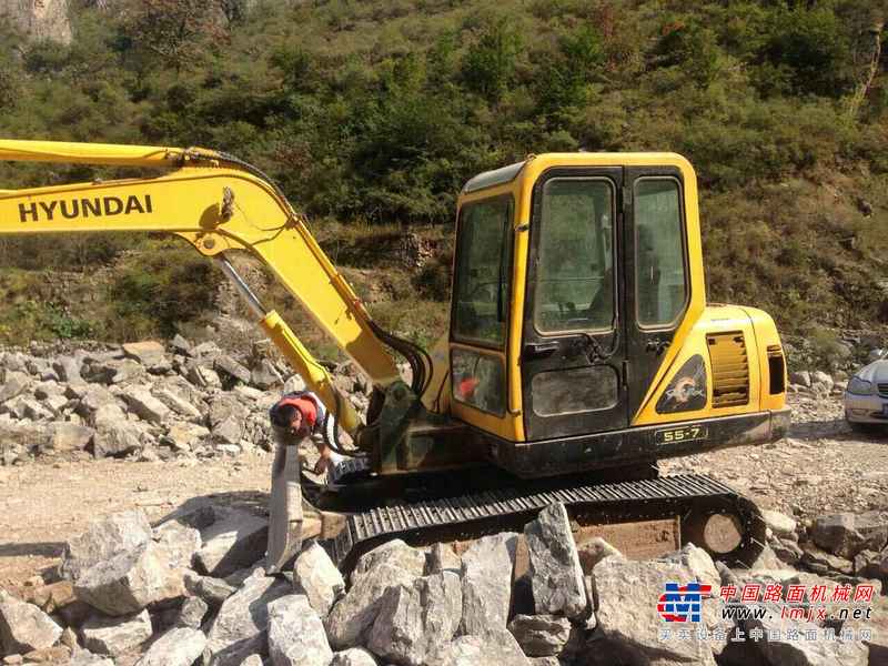 山西出售转让二手10000小时2008年现代R55挖掘机