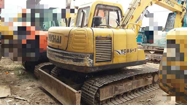 陕西出售转让二手3500小时2011年玉柴YC85挖掘机