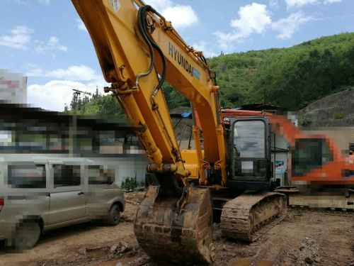 云南出售转让二手7785小时2008年现代R225挖掘机