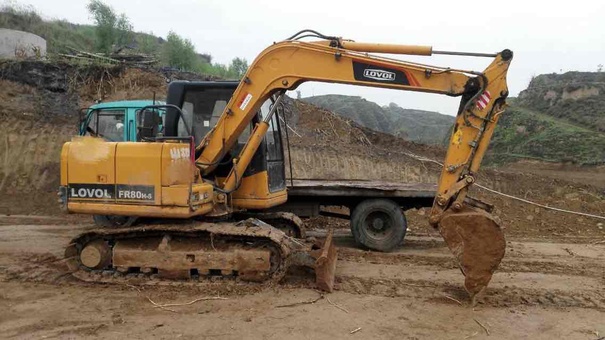 山西出售转让二手3000小时2012年福田雷沃FR80H挖掘机