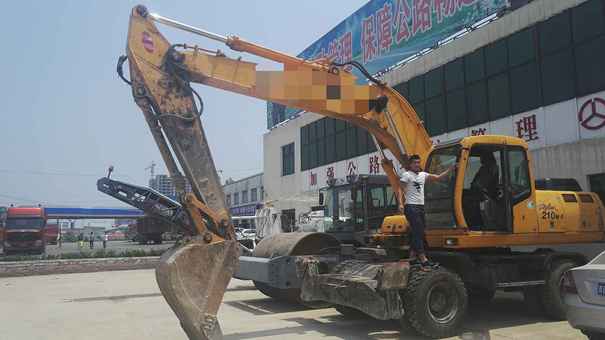 山西出售转让二手8926小时2006年现代轮挖R150W挖掘机