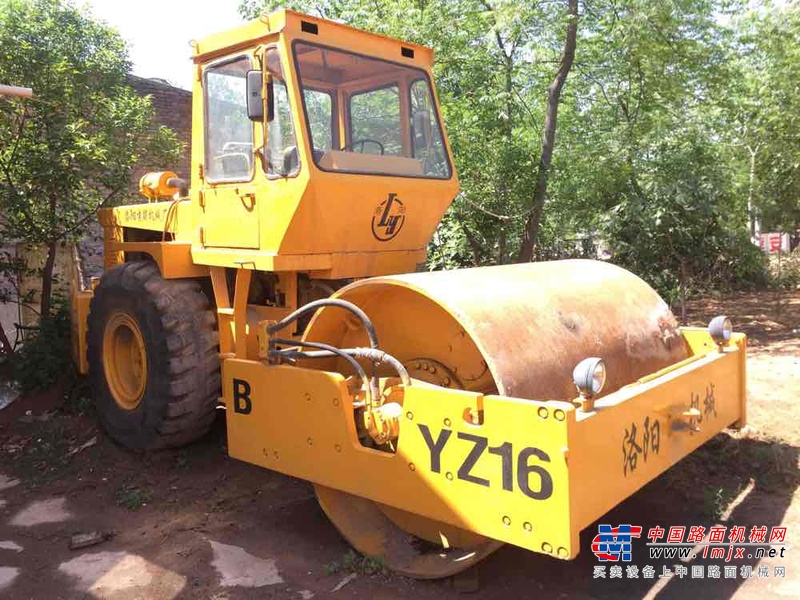 陕西出售转让二手1小时2003年洛建YZ16B单钢轮压路机