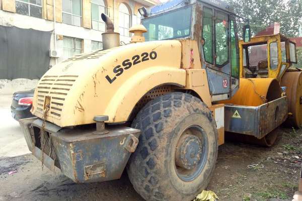 山西出售转让二手7800小时2009年洛建LSS220单钢轮压路机