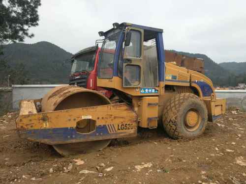 贵州出售转让二手6577小时2008年龙工LG520B单钢轮压路机