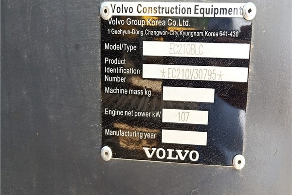 出售转让二手volvo/沃尔沃210B挖掘机