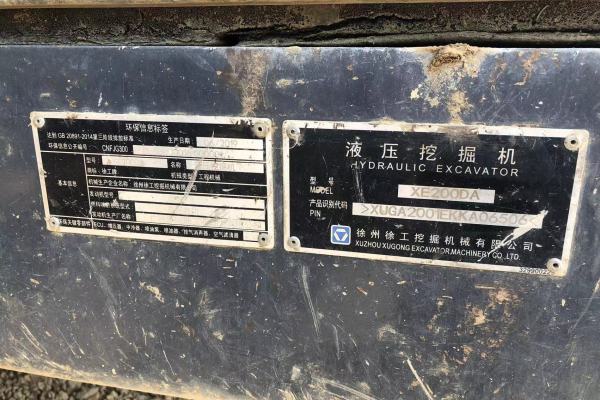 南宁市出售转让二手不详小时2019年徐工XE200DA挖掘机