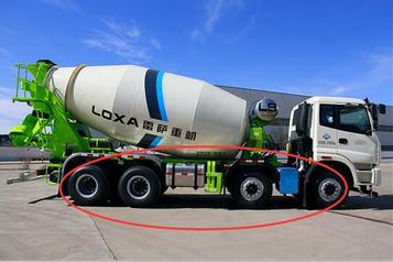 【多图】雷萨重机TX407混凝土搅拌车IP X4级防水轮减桥细节图_高清图