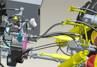 【节能省油】采用双泵合、分流液压系统，重载卸荷。相同工况下功率损耗更少，油耗更低。