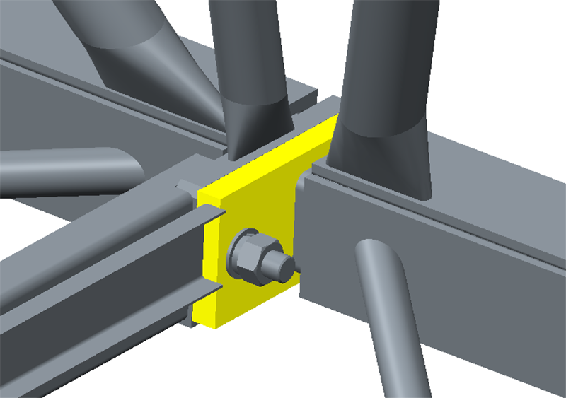 【Quick assembled structure】The upper support, counter jib and climbing frame platform are all designed with the quick assembly mechanism, greatly improving the assembly and disassembly efficiency.The counter jib and tower head are connected by the bolts clamping the pins, without using hammers.The lower chords, which are located between jib sections, are connected by dowel pins and bolts, requiring less hours and labor cost.
