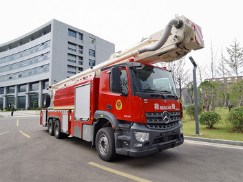 【多图】徐工JP42C3举高喷射消防车奔驰Arocs 3343底盘细节图_高清图