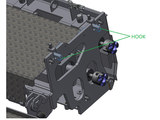 【Height Adjustment】1.Height adjustment for Screed
(1)The height adjustment of the vario screed can be done fast and convenient with a 2/2 adjustment device with additional protection against unintended adjustment of the angle of attack
(2)Height adjustment of extensions can be easily done with adjusting bolts.
2.Fast assemble
Hook structure make it more easy to mount extensions.