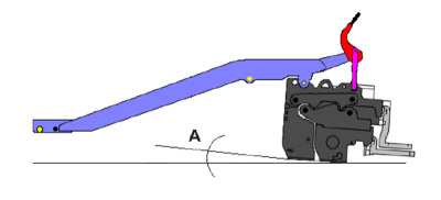 【仰角调节】1.偏心操作手柄，快速便捷改变仰角，节约时间；2.熨平板底板与摊铺路面的夹角称为 “接触角”，通过调节快速调节手柄，可以增加或者减少接触角。