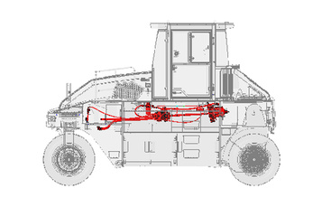 【多图】山推SRT30H-C6胶轮压路机液压系统细节图_高清图