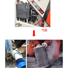 【維護保養便利】1、標配氣動換刀裝置，省時省力；
2、自帶氣源， 隨時隨地清潔空濾。