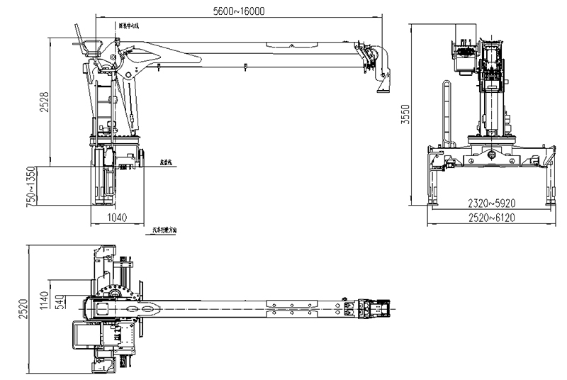 福田雷薩 SQ12X4 12噸隨車起重機