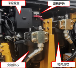 【维护保养】1、全开启式侧护罩，超大保养空间，工作阀外置，拆装快捷；
2、变速、转向滤芯集中布置，轻松保养，可节约60%保养时间；
3、润滑保养表一目了然，助您科学养护毫无压力。