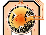 【旋轉加熱料倉】旋轉加熱料倉l 同級別設備中最大的1.9噸旋轉加熱料倉，保證大麵積、長時間、遠距離施工供料	l 料倉可在車輛行駛、加熱牆烘烤路麵時同步作業，確保應急搶修的供料及時性	l 料倉采用多段式轉動控製技術，並配有紅外線測溫傳感器，精準控製出料質量與溫度其他他廠家測倉內空氣溫度，間接推算料溫，不準確 	l 可選配加裝熱能循環係統，將散失熱能收集並送入倉內，提高加熱速度、降低能耗，且出料溫度更均勻PM390可選配加裝熱能循環係統，更節能、出料溫度更均勻