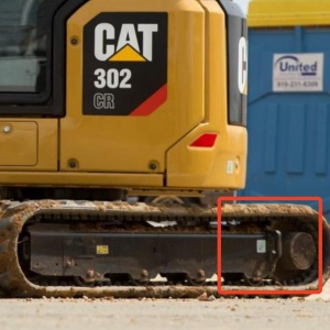【多图】Cat®302 CR迷你型挖掘机下车架栓系点细节图_高清图