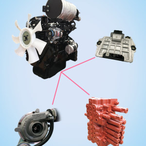 【多图】KATO加藤HD100NS挖掘机发动机与液压系统细节图_高清图