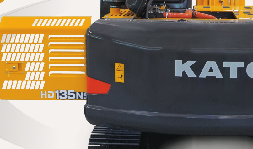【多图】KATO加藤HD135NS挖掘机坚固厚实配重与板材细节图_高清图