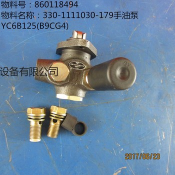 徐工配件860118494  330-1111030-179手油泵YC6B125(B9CG4)