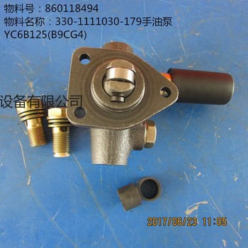 徐工配件860118494  330-1111030-179手油泵YC6B125(B9CG4)