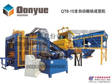 供应东岳机械QT8-15大型全自动透水砖机设备 厂家直销