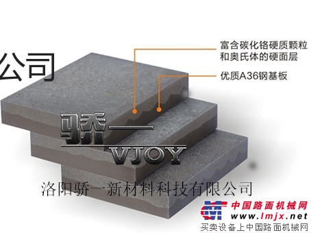 驕一硬麵雙金屬複合板、耐磨材料、表麵光滑無裂紋、使用壽命長，降低維修成本和生產成本。