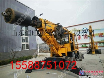 小型旋挖钻机，大孔径可打15米，轮式旋挖钻机 地基工程打桩
