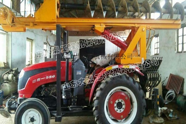 定製農用四輪拖拉機改裝打樁機 螺旋鑽孔拖拉機打樁機熱銷款