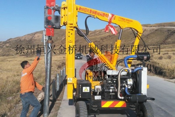 打樁機批發製造商 恒興金橋打樁機 高速公路護欄打樁機