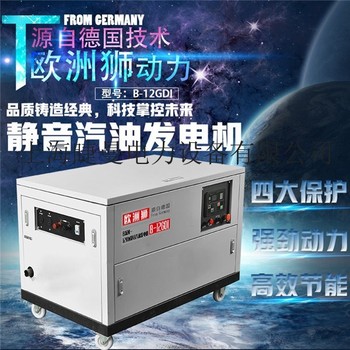 12千瓦车载静音汽油发电机尺寸小
