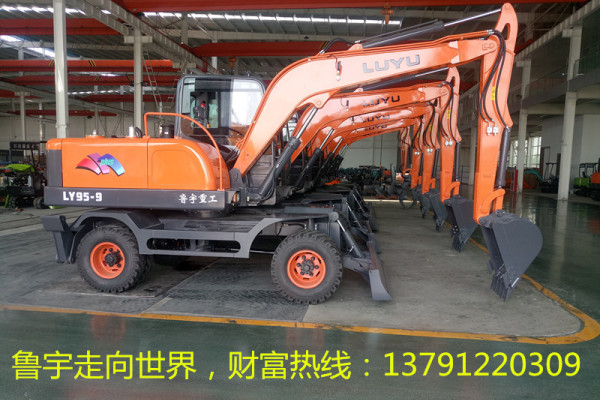 85-9輪式挖掘機 江蘇泰州魯宇重工 裝載機 自上料混凝土攪拌車