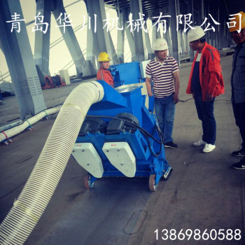 青島廠家直銷移動式路麵拋丸機 環氧地坪專用表麵打毛拋丸機