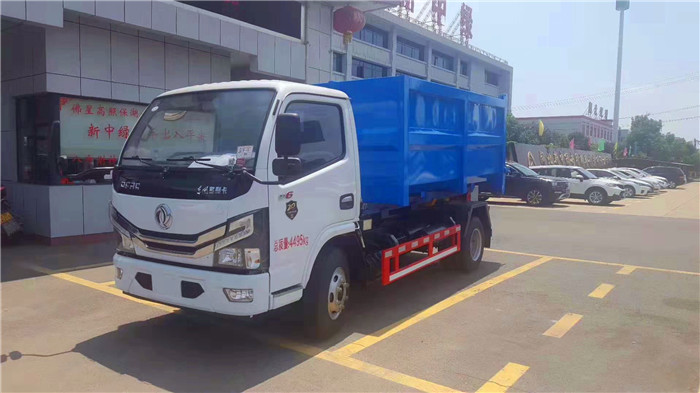 雲南東風勾臂垃圾車_自卸式垃圾車_現車出售,售後保障.價格便宜.可做分期購買車輛.