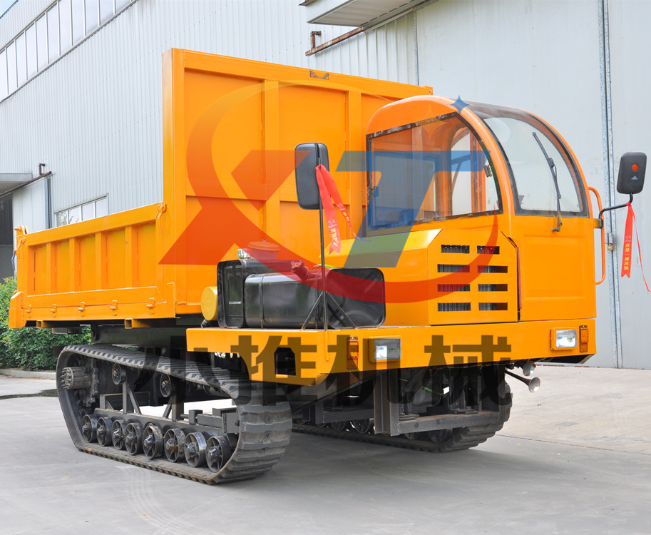 小推機械礦山工程用履帶運輸車載重8噸可自卸 采用渦輪蒸壓柴油發動機 全車支持定製