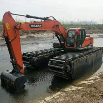 水挖出租水上挖机出租船挖出租水陆挖掘机出租河道清淤