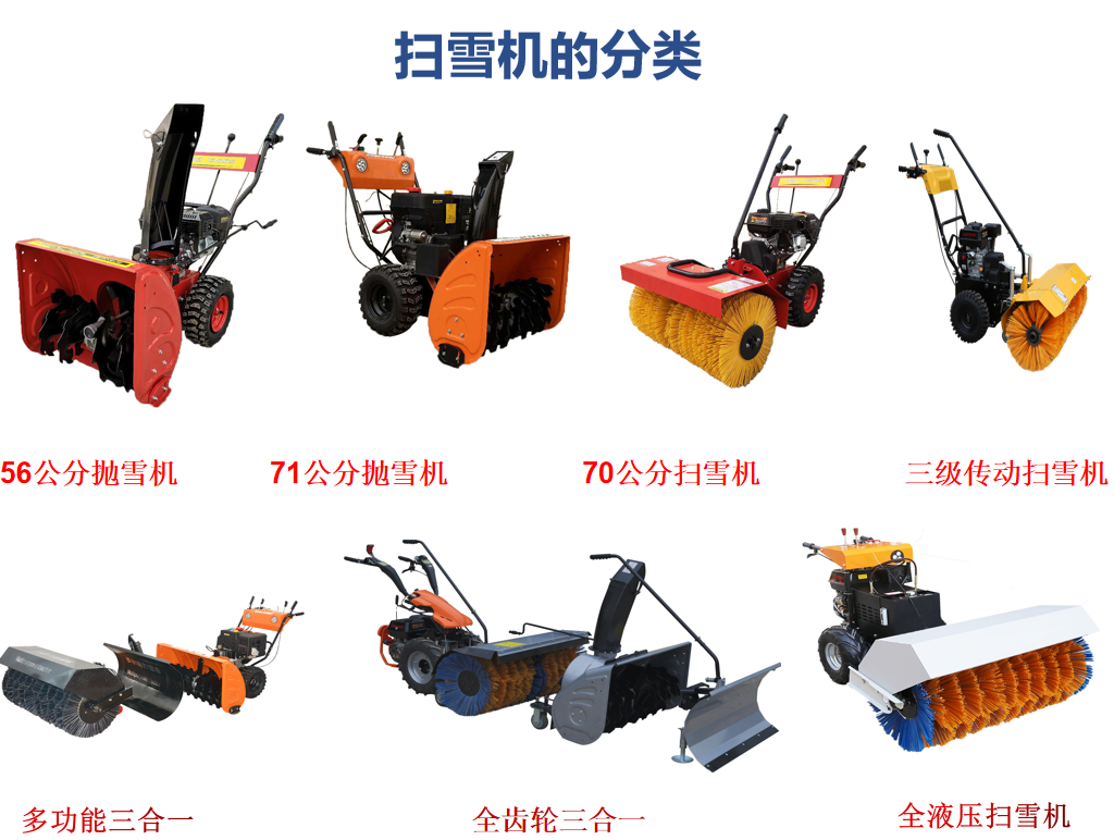 手扶式15馬力 全齒輪掃雪機 物業小區多功能拋雪鏟雪機