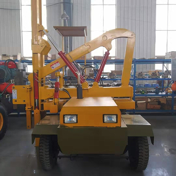 供应八方小四轮打桩机公路护栏打拔打桩机